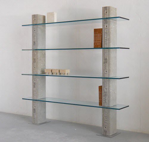 Scaffale contemporaneo - Etnica  - stonebreakers - in vetro / in pietra / su misura