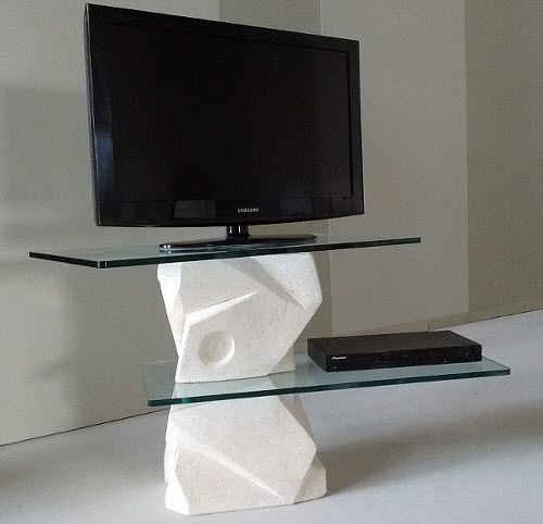 Mobile porta TV contemporaneo - Samurai - stonebreakers - su misura / fatto a mano / in vetro