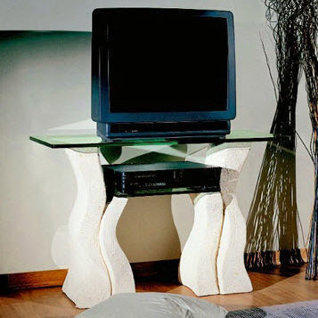 Mobile porta TV contemporaneo - Set up - stonebreakers - su misura / fatto a mano / in cristallo