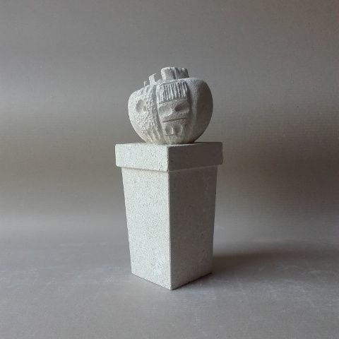 Scultura in pietra - Gaia Cactus - stonebreakers - fatta a mano / grigia / natura morta