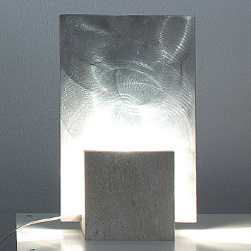 Lampada da tavolo - Reflex Steel - stonebreakers - in acciaio / in pietra / contemporanea