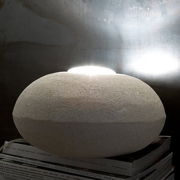 Lampada da tavolo - Ufo - stonebreakers - in pietra / contemporanea / con cavo