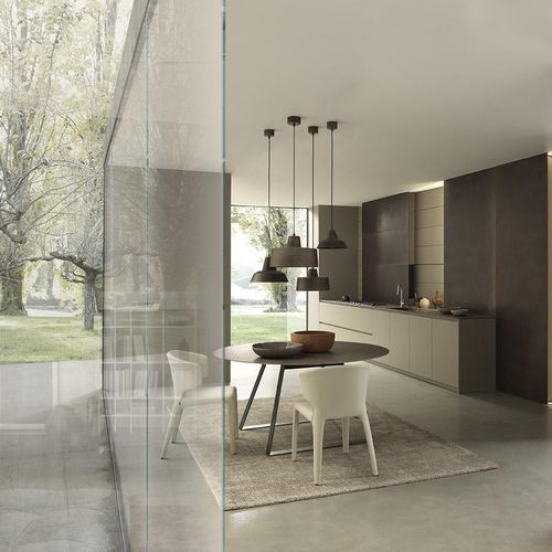 Cucina contemporanea - BLADE - MODULNOVA - in pietra / in metallo / con isola