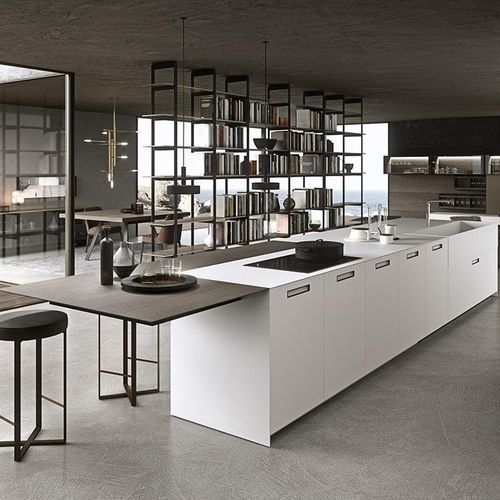 Cucina contemporanea - MH6 - MODULNOVA - in legno / in laminato / con isola
