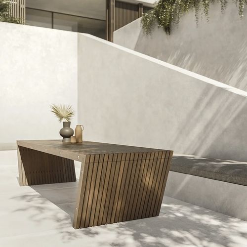 Tavolo contemporaneo - PROJECT 08 - MODULNOVA - in legno / con supporto in legno / rettangolare