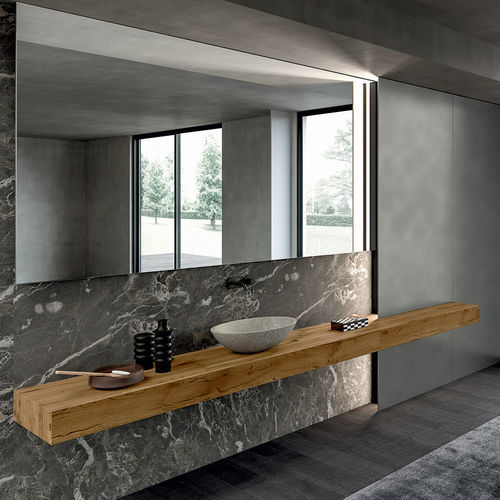 Specchio da bagno a muro - BLADE - MODULNOVA - contemporaneo / rettangolare / in metallo