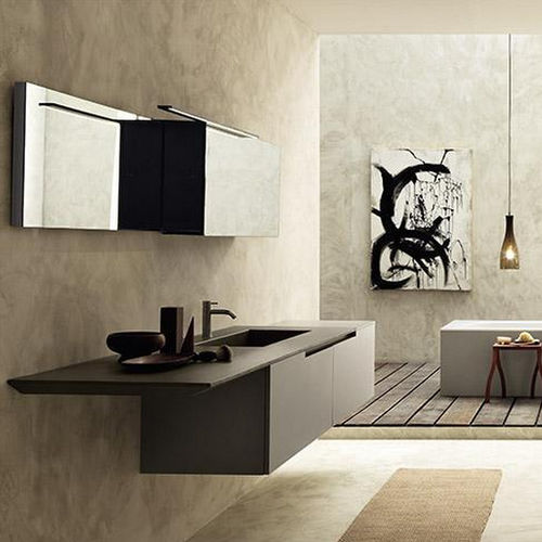Mobile lavabo sospeso - CROSS - MODULNOVA - in legno / contemporaneo / con armadietto integrato