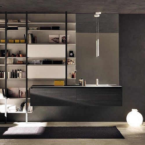 Mobile lavabo sospeso - MH6 GOLA - MODULNOVA - in rovere / in laminato / contemporaneo