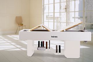 Lettino per massaggi fisso - BALNEA - Inbeca Wellness Equipment S.L - pieghevole / in legno / con contenitore