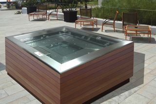 Spa fuoriterra - Inbeca Wellness Equipment S.L - quadrata / 4 posti / in acciaio inox