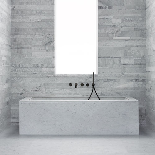 Vasca da bagno da appoggio - OYSTER - Salvatori - per ambiente abitativo / in pietra naturale / contemporanea