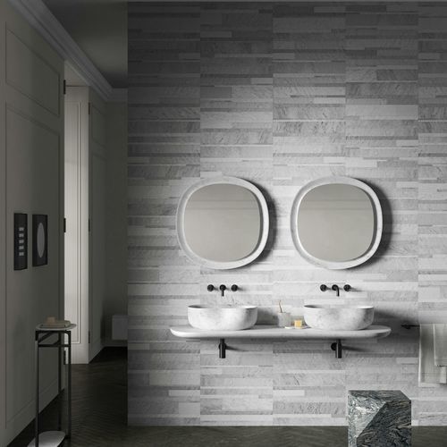 Piastrella in legno - STONE PARQUET - Salvatori - in pietra naturale / finitura pietra / da interno