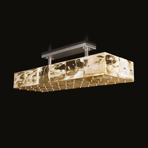 Plafoniera contemporanea - TILIGHT - MULTIFORME - rettangolare / in metallo / in vetro soffiato