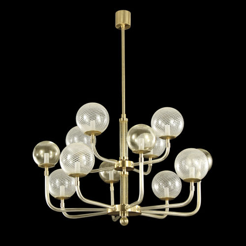 Lampadario contemporaneo - B&L - MULTIFORME - in vetro soffiato / in vetro di Murano / LED