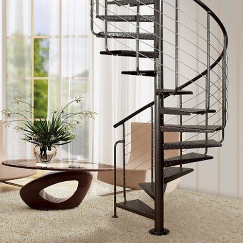 Scala a chiocciola - HEAVY - Atrium - con gradini in legno / con struttura in metallo / contemporanea