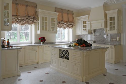 Cucina in stile - ROYAL - AKAN-handmade furniture - in legno massiccio / in legno laccato / con isola