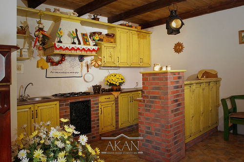 Cucina classica - COUNTRY - AKAN-handmade furniture - in legno / in legno massiccio / con impugnature
