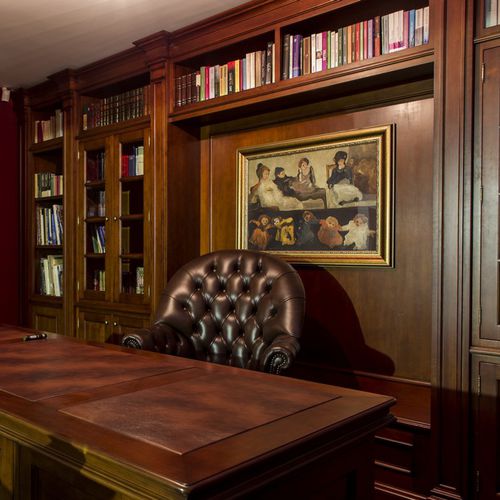 Libreria a muro - OFFICE - AKAN-handmade furniture - classica / in legno