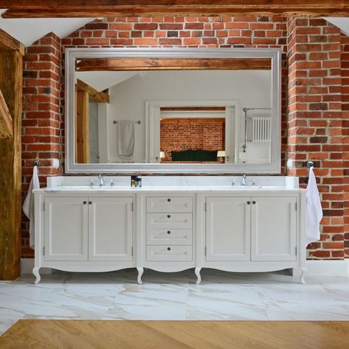 Mobile lavabo doppio - AKAN-handmade furniture - da appoggio / in legno laccato / in stile