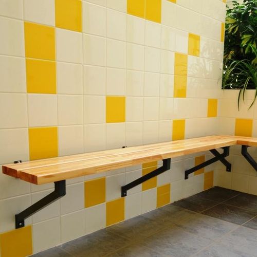 Panca per spogliatoio contemporanea - 221.1 - FRANCE EQUIPEMENT - in legno / in acciaio / in acciaio inossidabile