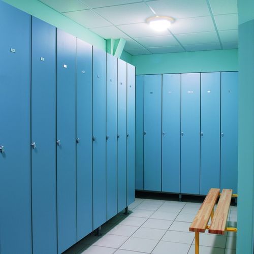 Armadietto spogliatoio in laminato - PROPRE - FRANCE EQUIPEMENT - per uso industriale / con sistema di sicurezza / bianco