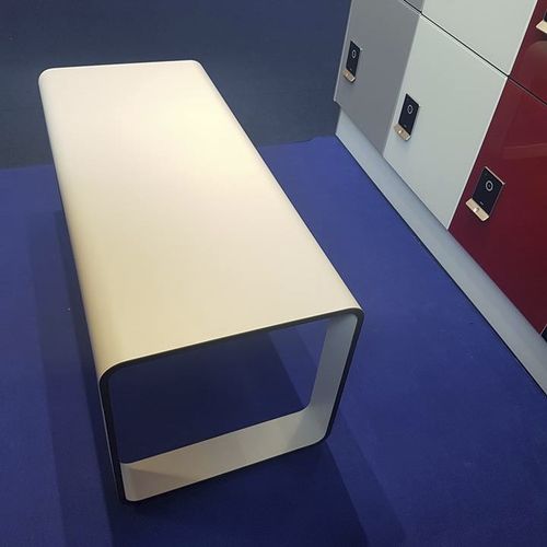 Panca per spogliatoio contemporanea - DESIGN - FRANCE EQUIPEMENT - in laminato / senza schienale / senza braccioli