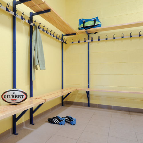 Panca per spogliatoio classica - 242.312 - FRANCE EQUIPEMENT - in legno / in acciaio / in acciaio inossidabile
