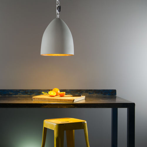 Lampada a sospensione - Flower S cemento - in-es artdesign - in nylon / in cemento / in Nebulite®