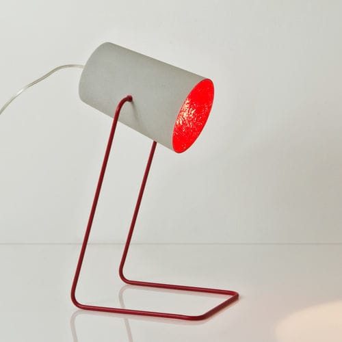 Lampada da tavolo - Paint T cemento - in-es artdesign - in acciaio / in cemento / in Nebulite®