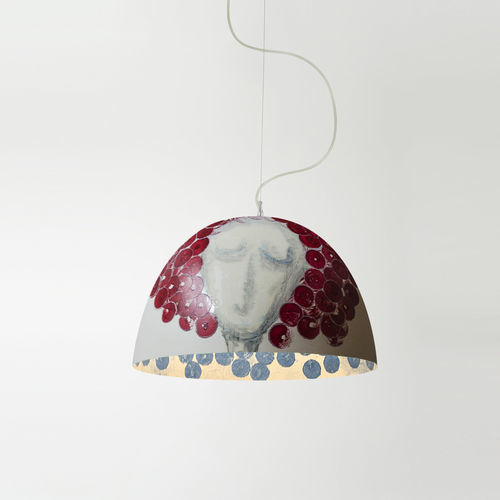 Lampada a sospensione - SIDDHARTA 1  (PEZZO UNICO) - in-es artdesign - in acciaio / in Nebulite® / in Laprene®