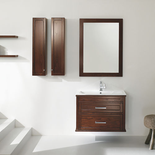 Mobile lavabo sospeso - AMBRA: 6 - EBAN - in legno massiccio / in ceramica / classico