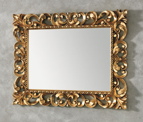 Specchio da bagno a muro - QUEEN - EBAN - classico / rettangolare / dorato