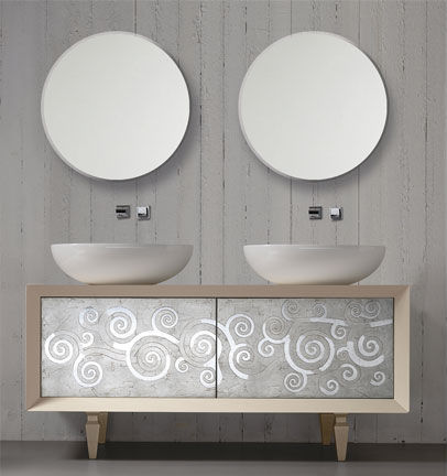 Mobile lavabo doppio - TOSCA: 6 - EBAN - da appoggio / in ceramica / contemporaneo