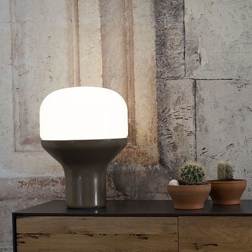 Lampada da tavolo - 828 delux - Martinelli Luce Spa - in alluminio / in vetro soffiato / in vetro opalescente