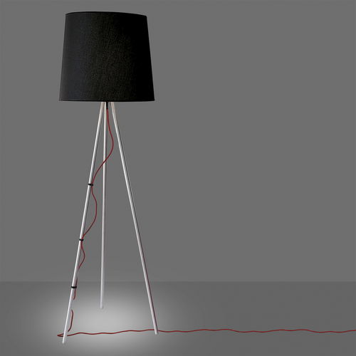 Lampada da terra - 2270 eva - Martinelli Luce Spa - in alluminio verniciato / in tessuto / in legno