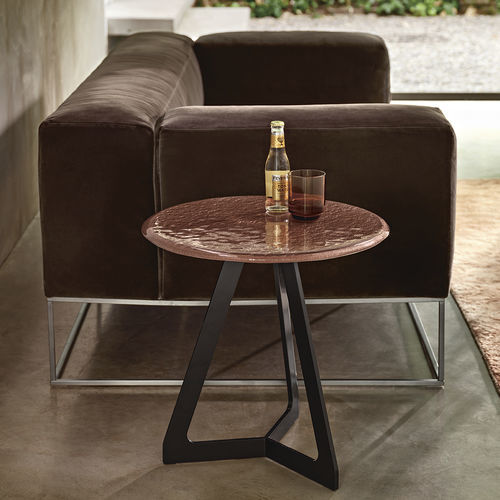 Tavolo d'appoggio contemporaneo - LAKES - FIAM ITALIA - in vetro / in marmo / con supporto in metallo verniciato