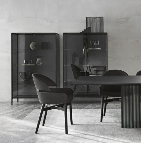 Sedia contemporanea - LLOYD  - FIAM ITALIA - da interno / in pelle / con supporto in legno massiccio