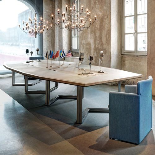 Tavolo da riunione contemporaneo - VARA T503 - TECNO - in rovere / ottagonale / professionale