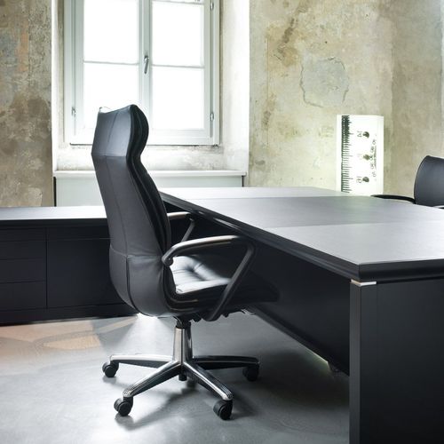 Poltrona direzionale contemporaneo - QUALIS - TECNO - in pelle / in tessuto / con poggiatesta