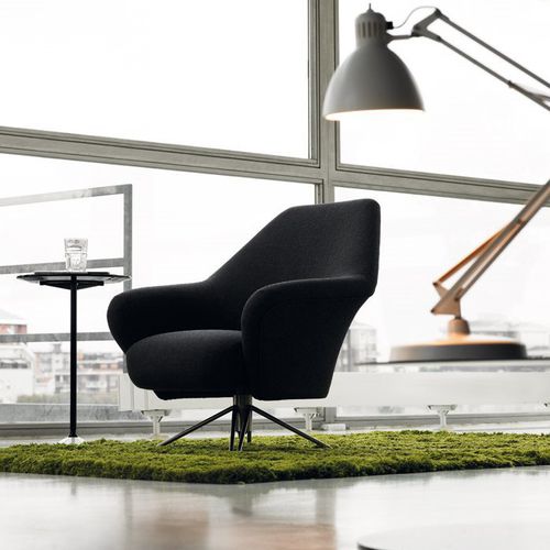 Poltrona visitatore contemporanea - P32 - TECNO - in pelle / in tessuto / imbottita