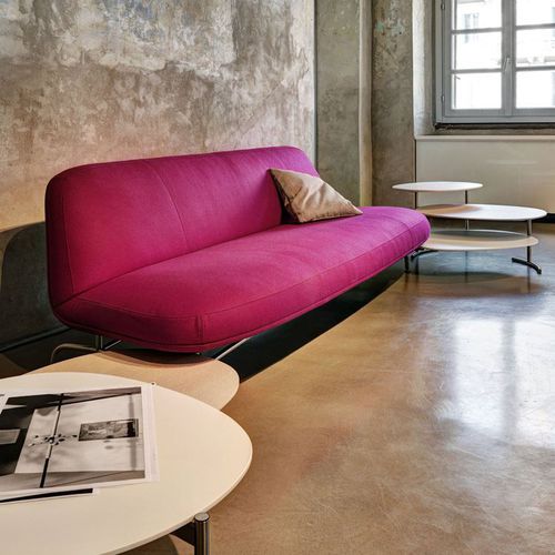 Divanetto imbottito contemporaneo - ARCHIPELAGO D502 - TECNO - in tessuto / in pelle / contract