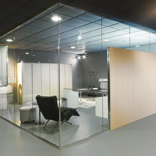 Parete fissa - WL - TECNO - a vetrina / in metallo / professionale