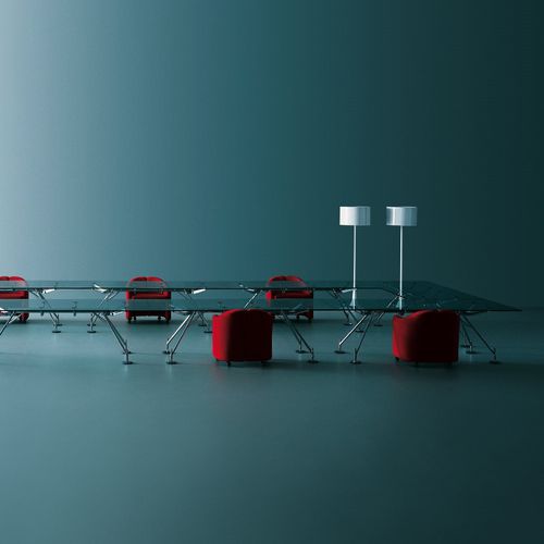 Tavolo da conferenza contemporaneo - NAMOS - TECNO - in vetro / in metallo / rettangolare