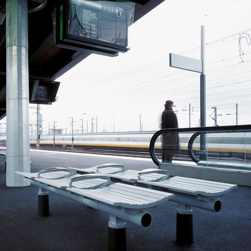 Panca per spazi pubblici contemporanea - RS - TECNO - in metallo / modulare / per aeroporto