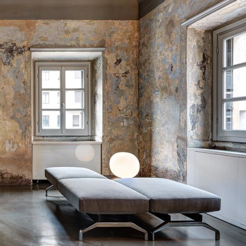 Divanetto imbottito modulare - PONS D011 - TECNO - contemporaneo / in tessuto / in acciaio