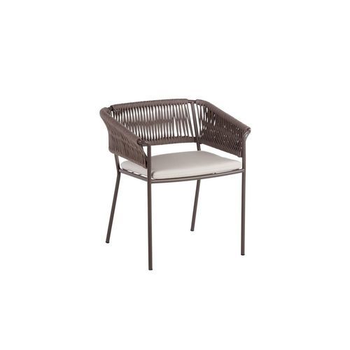 Sedia da pranzo contemporanea - ARC - POINT - da giardino / in poliestere / in corda