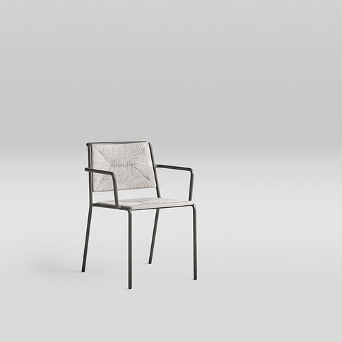 Sedia da pranzo contemporanea - SUMMER - POINT - urbana / in alluminio / in corda