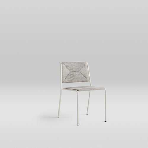 Sedia contemporanea - SUMMER - POINT - da interno / in corda / in alluminio verniciato