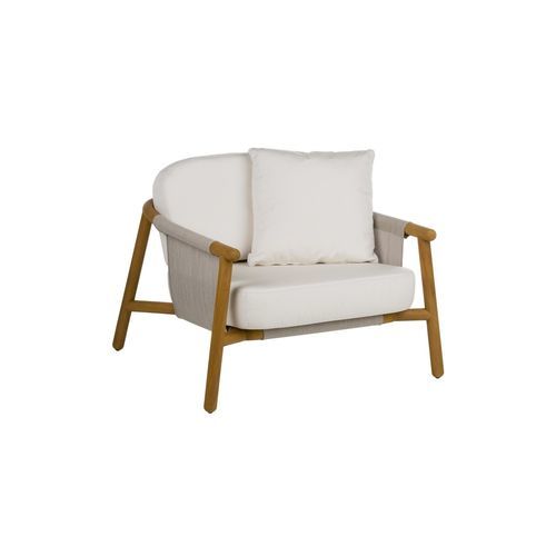 Poltrona contemporanea - HAMP - POINT - in schiuma di poliuretano / in tessuto / in teak