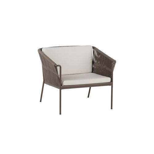 Poltrona club contemporanea - WEAVE - POINT - in tessuto / in corda / in alluminio